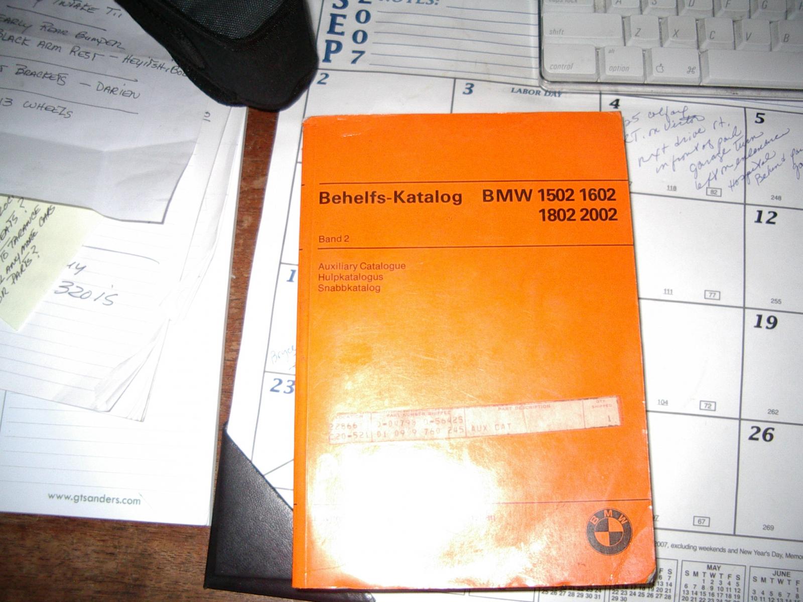 Behelfskatalog Auxiliary catalogue Parts Wanted