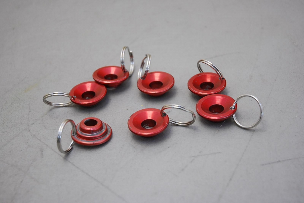 Aluminum Valve Spring Retainer Keychains ﻿ Miscellaneous