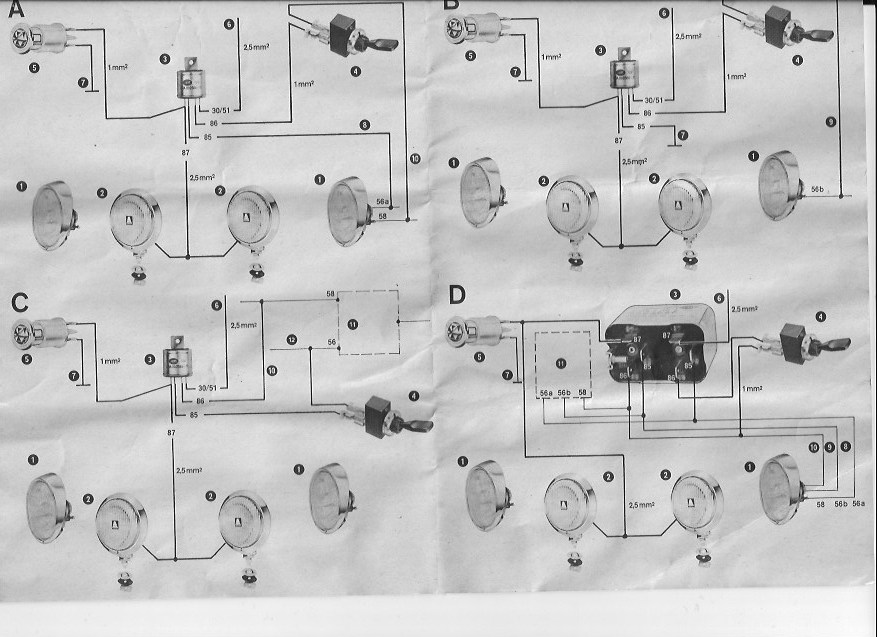 Hella Fog Light Relay/Wiring Diagram for Fog lights ﻿ BMW 2002 and