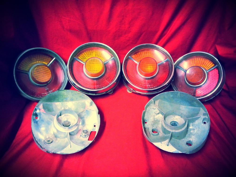 Rare French tail lights ( amber-red ) 4 pieces |﻿ Miscellaneous