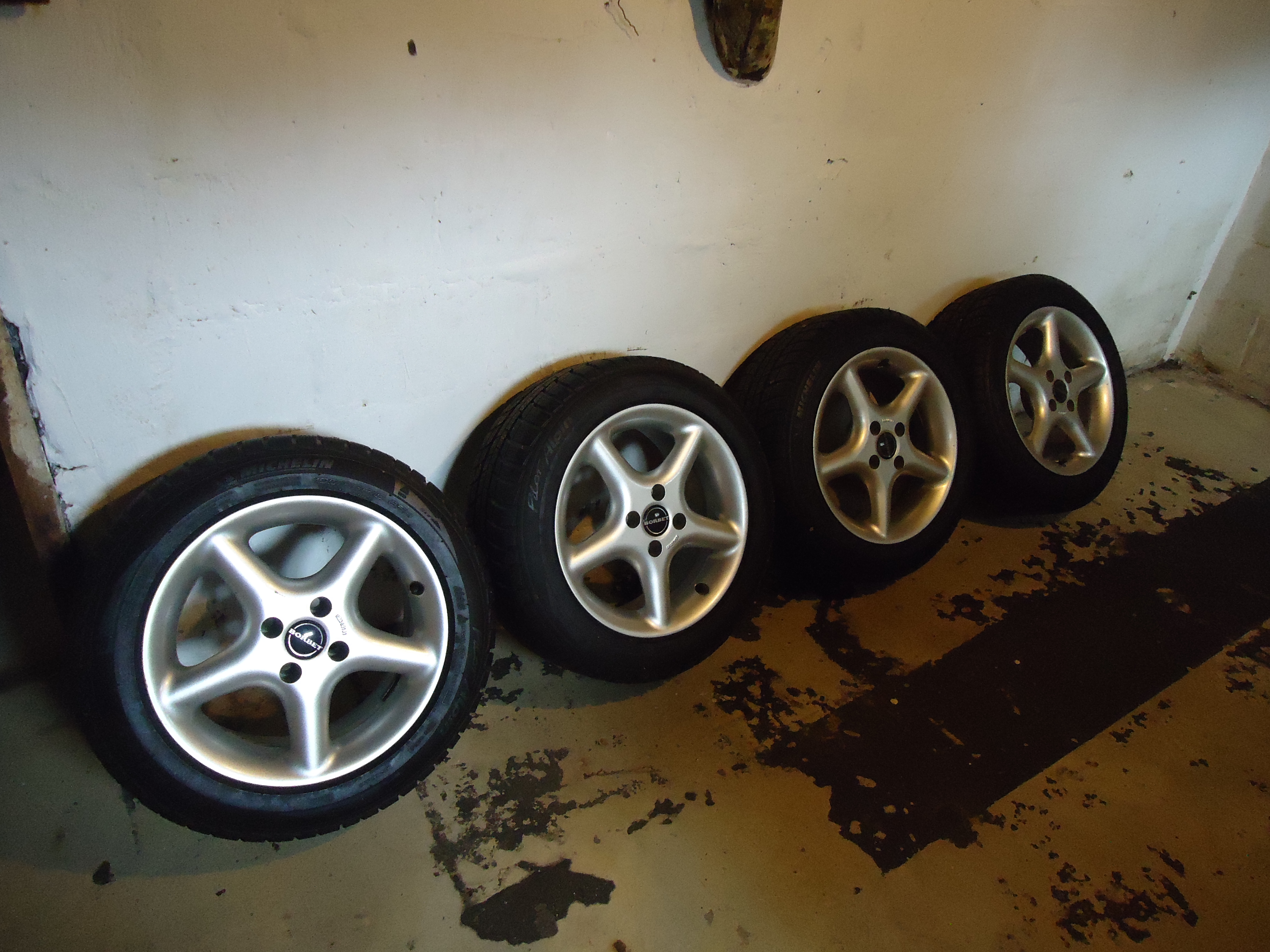 FS: Borbet Type H Wheels 15x7 with Michelin Alpin Tires-Shipping ...