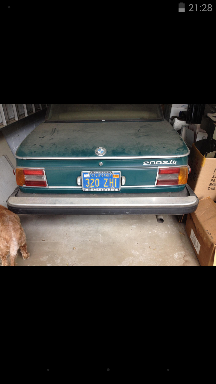 Ti2 Rear The beginning - Family Heirloom - 1974 2002 Tii - 2002FAQ