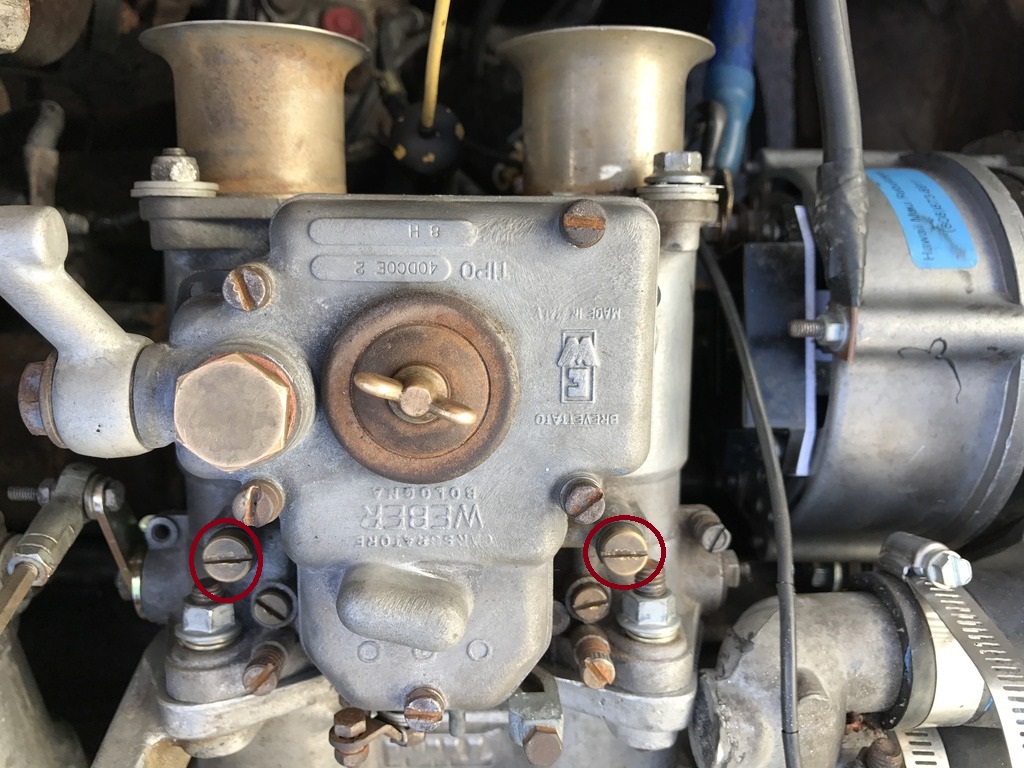 No Air Bypass Screw On Early Weber 40 S Bmw 2002 And Other