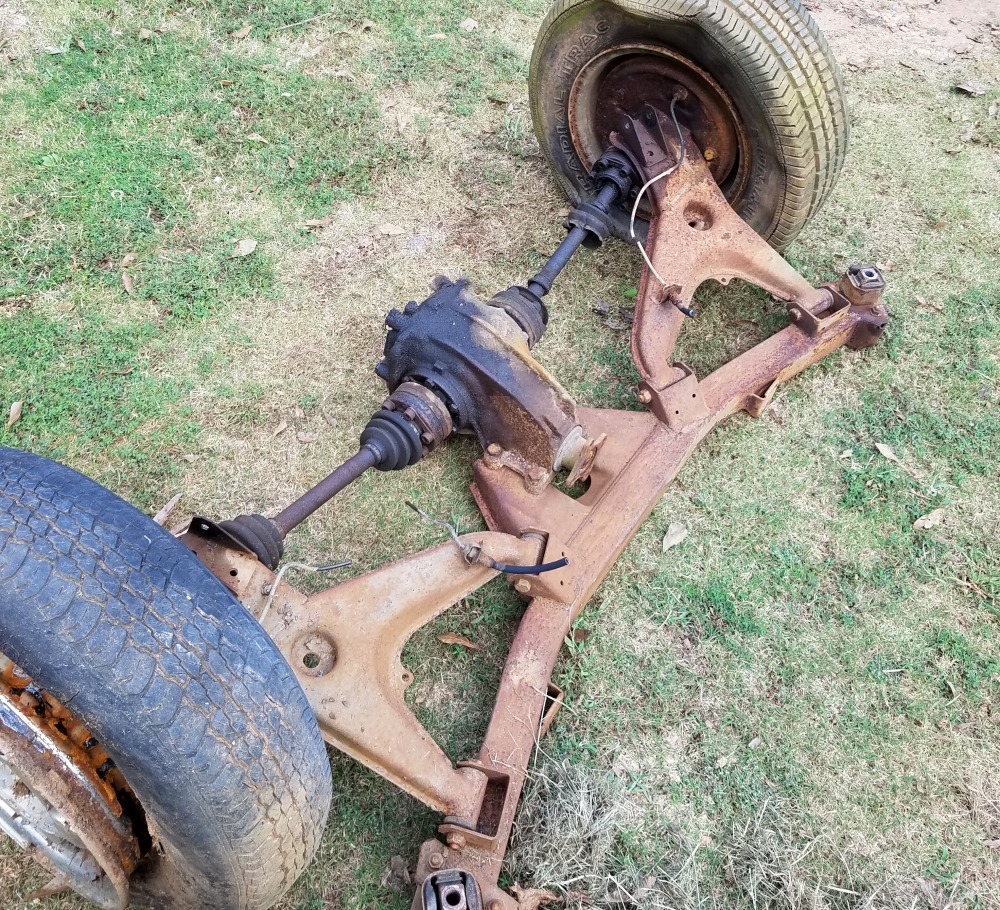 74 2002 4 speed and 81 320i trailing arm assembly with all running gear ...