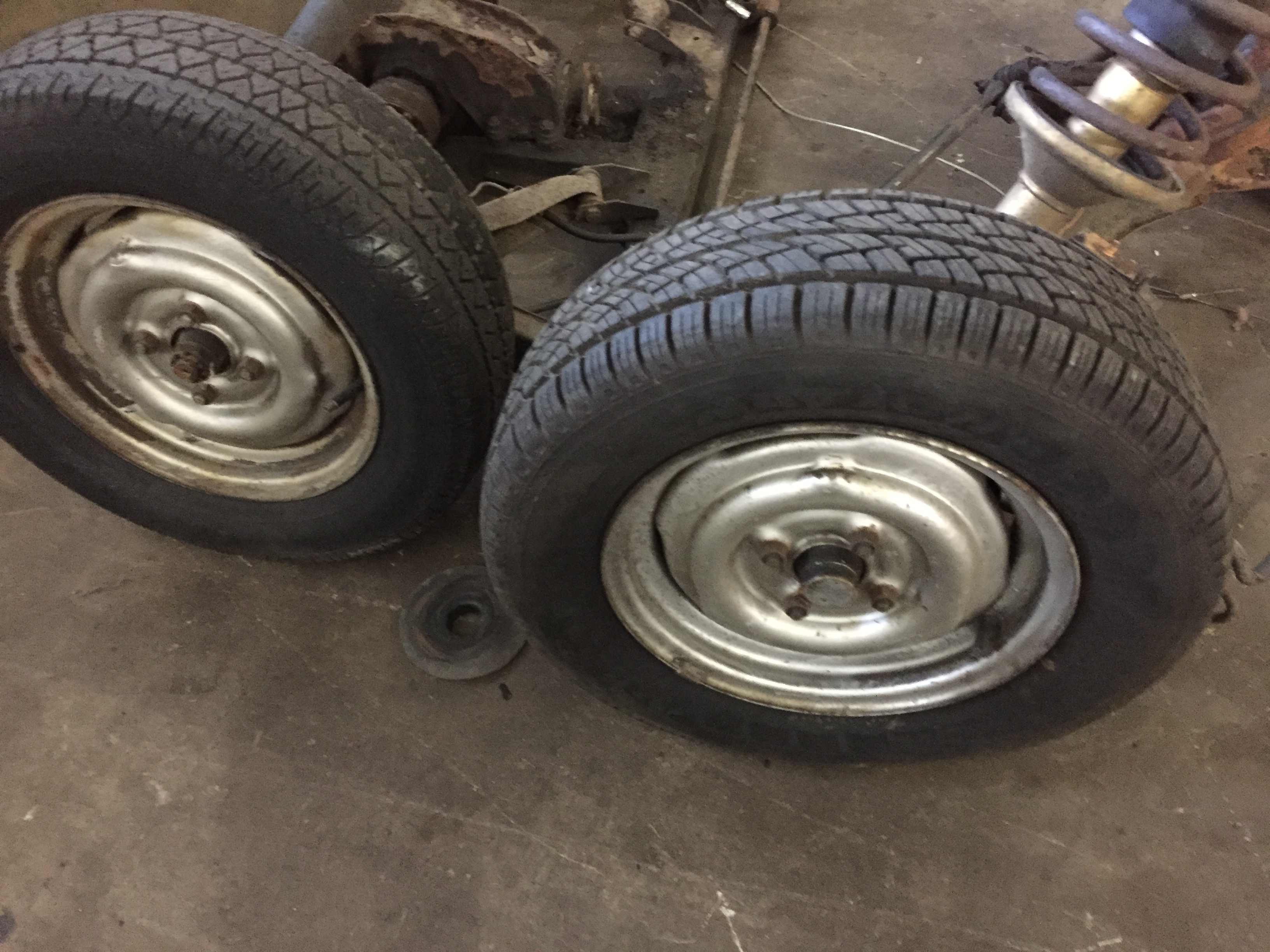 13 x 4 1/2 Steelie Wheels + Tires - Miscellaneous - 2002FAQ