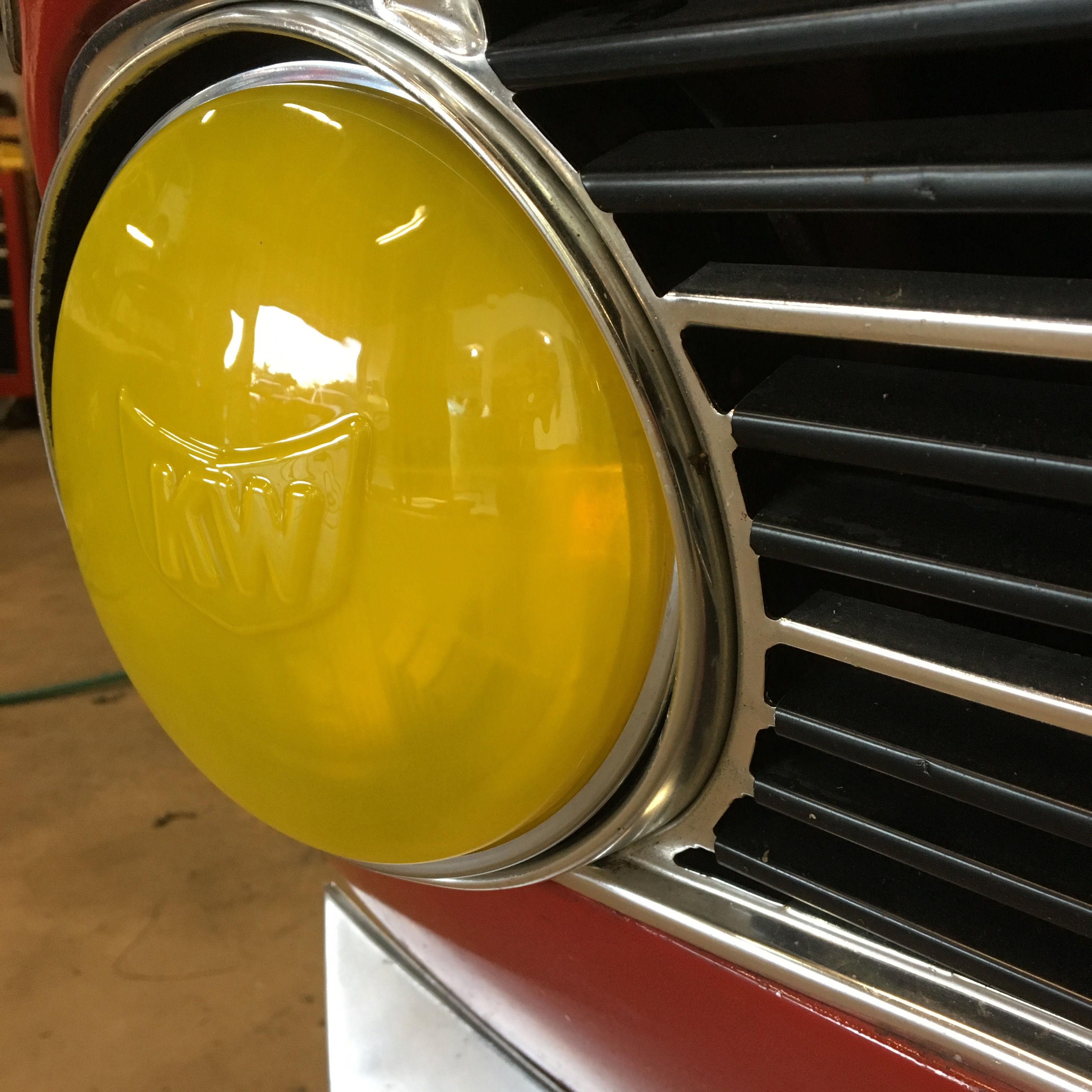 vintage rally style headlamp protection covers ﻿ KoogleWerks prototype