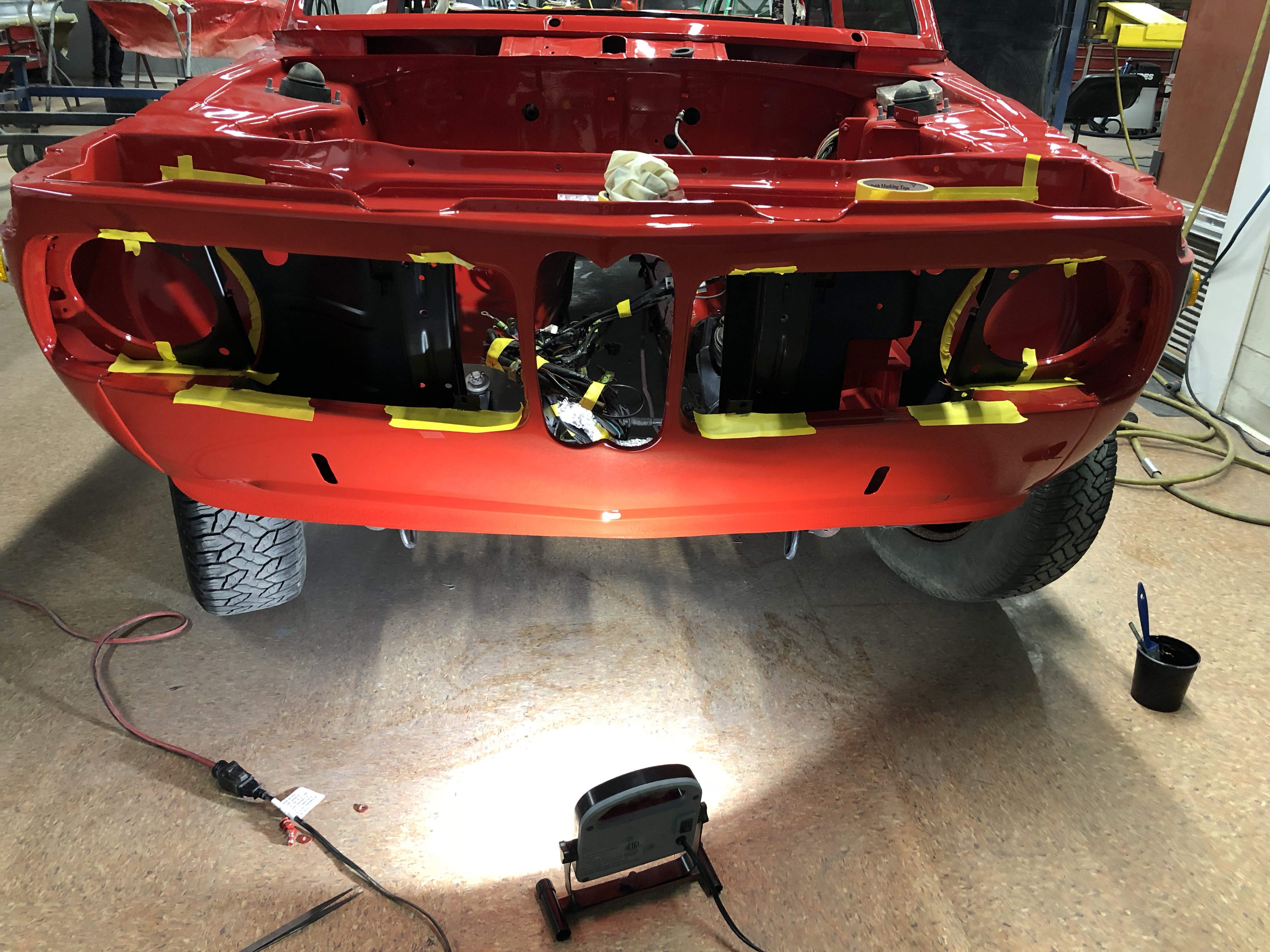 Headliner, Hand Painting Black & Engine ﻿ Andrew Wilson's Vern