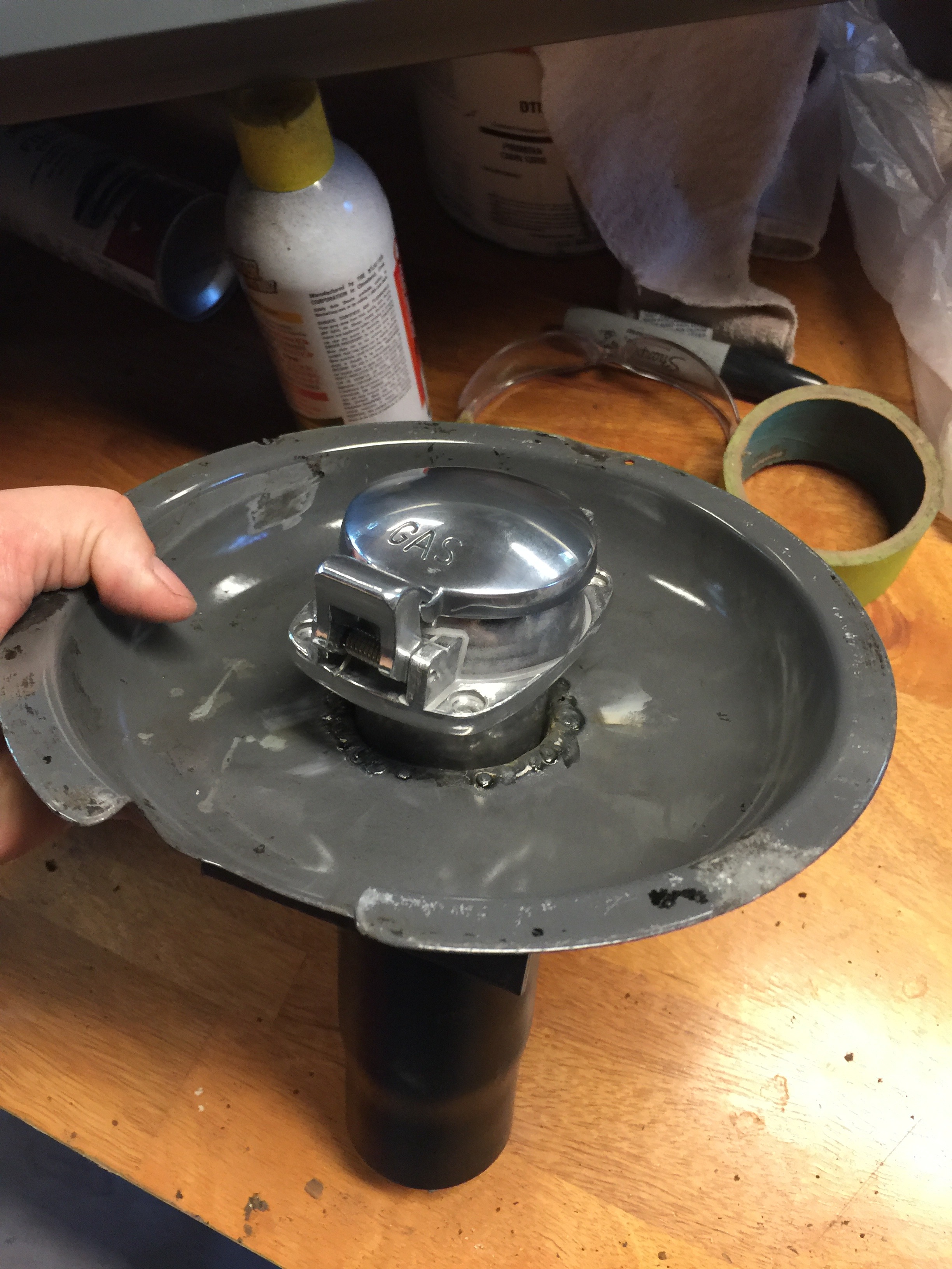 In trunk fuel filler neck prototype ﻿ BMW 2002 and other '02