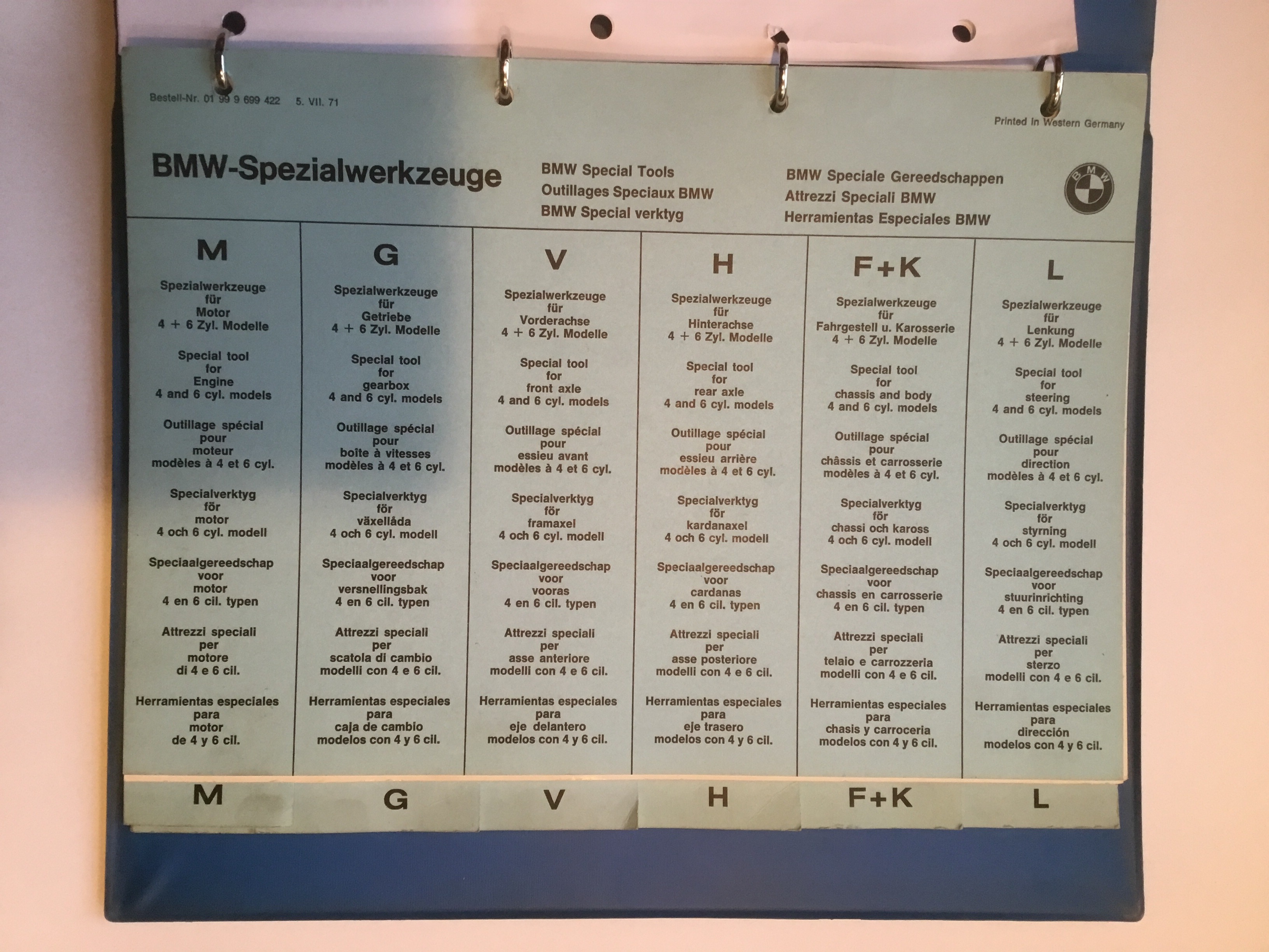 BMW Special Tools Catalog BMW 2002 and other '02