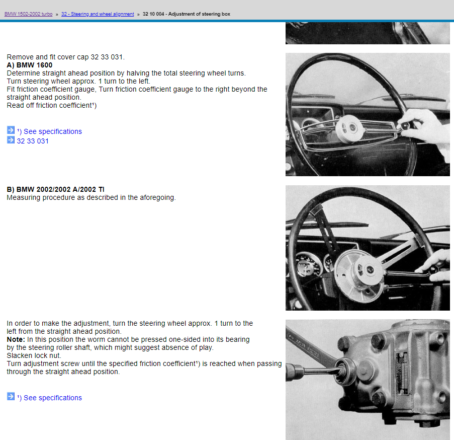 Steering box adjustment screw ﻿ BMW 2002 and other '02