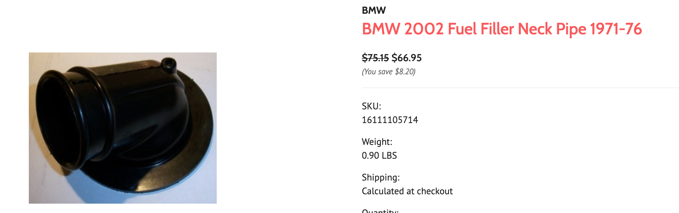 Gas Filler Neck BMW 2002 and other '02 BMW 2002 FAQ