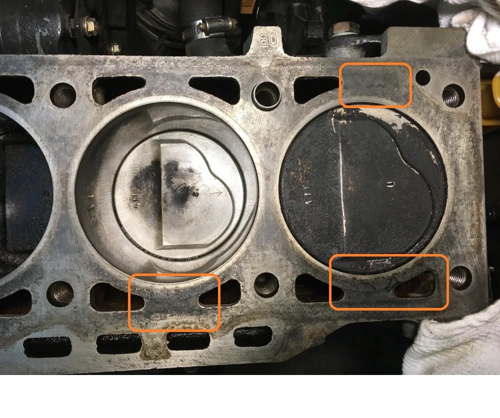 block surface cleanliness before head re-install - BMW 2002 and other ...