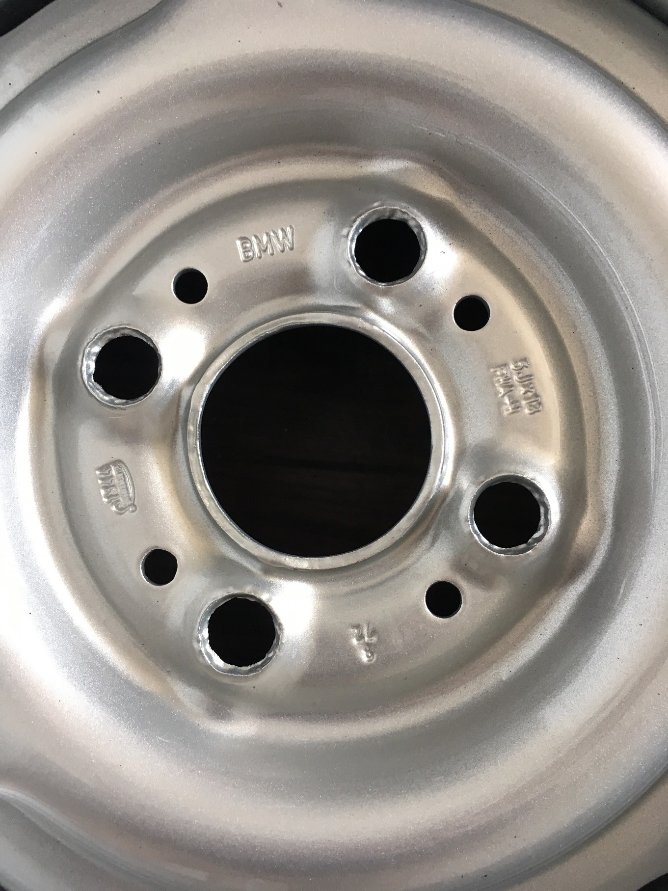 Powder coated, dates matching TII steel wheels w/NOS hubcaps ...