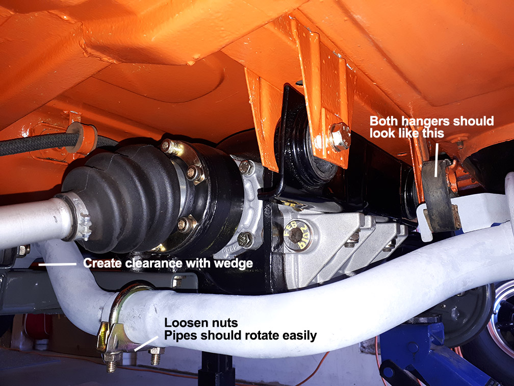 Muffler hitting subframe, is there an easy solution ? BMW 2002 and