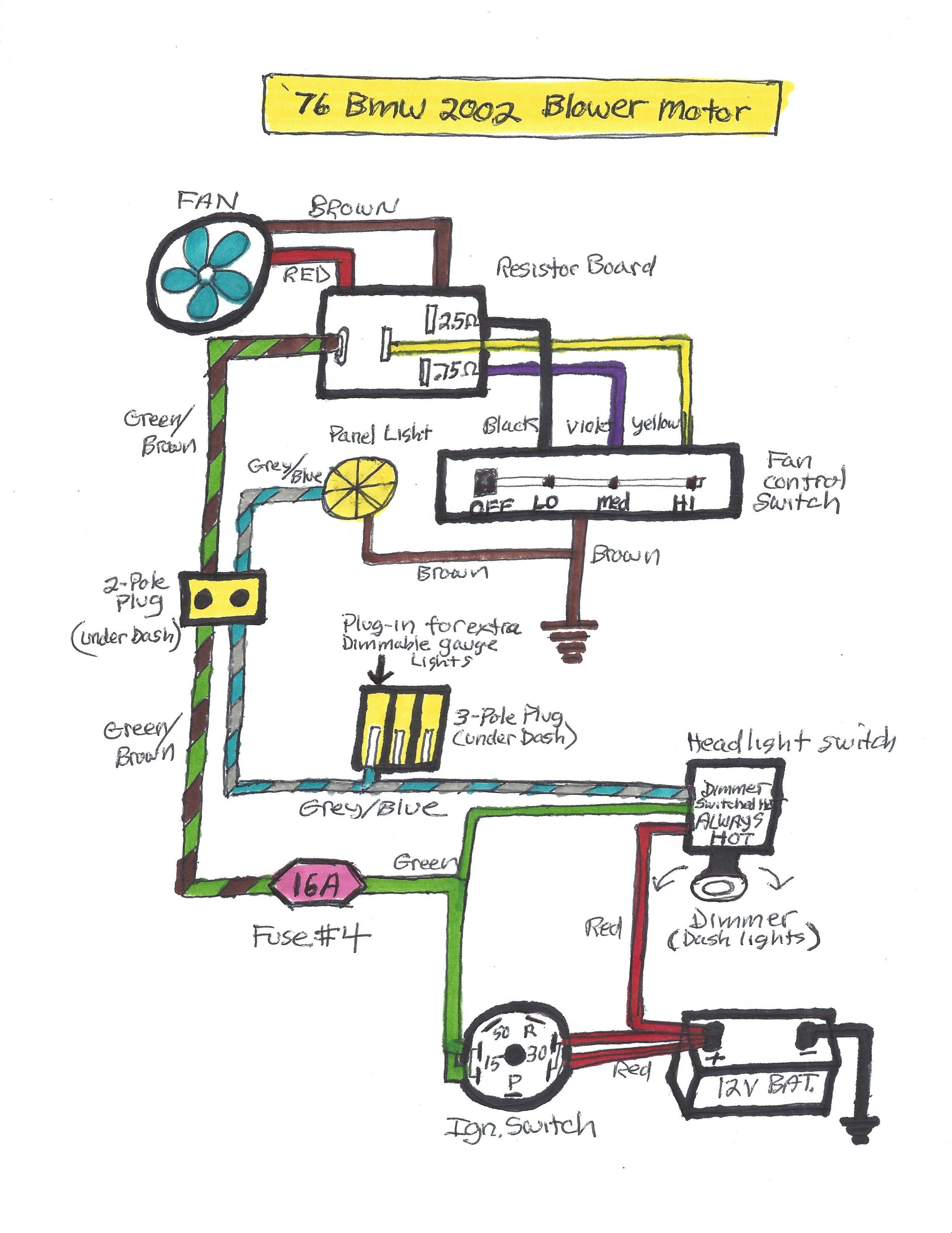 Heater fan not working on low speed ﻿ BMW 2002 and other '02