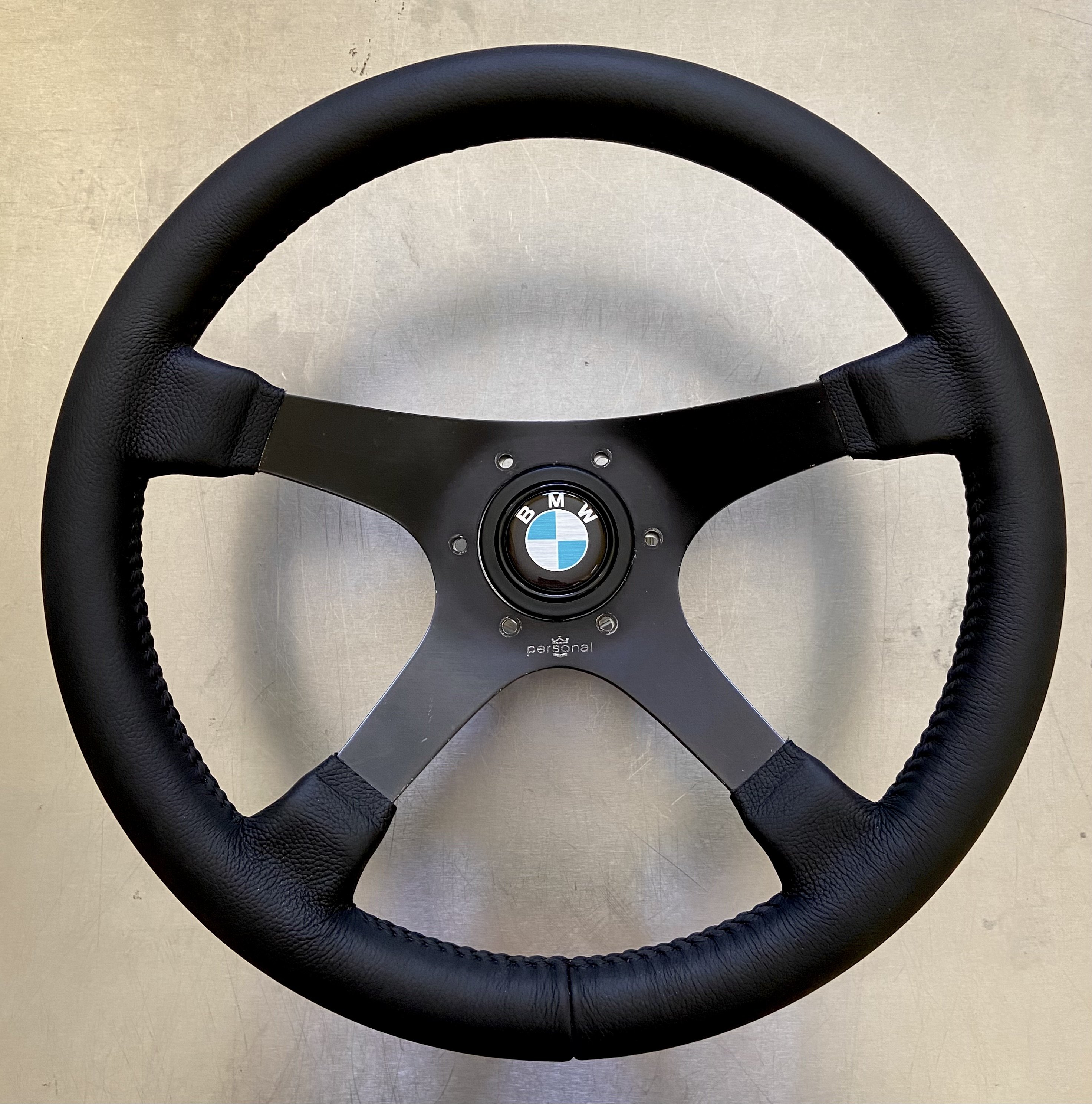 Vintage Personal 4 Spoke Steering Wheel w/ BMW Horn Button ﻿ Miscellaneous