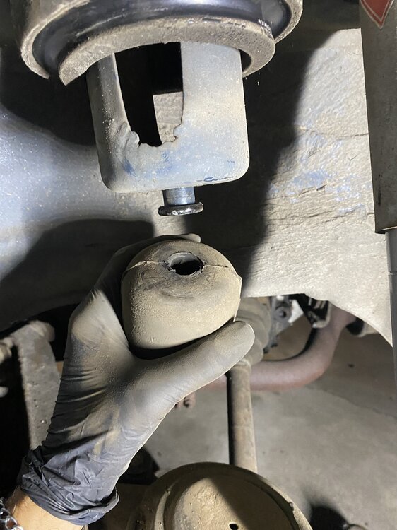 Trick to installing the rear bump stop? ﻿ BMW 2002 and other '02