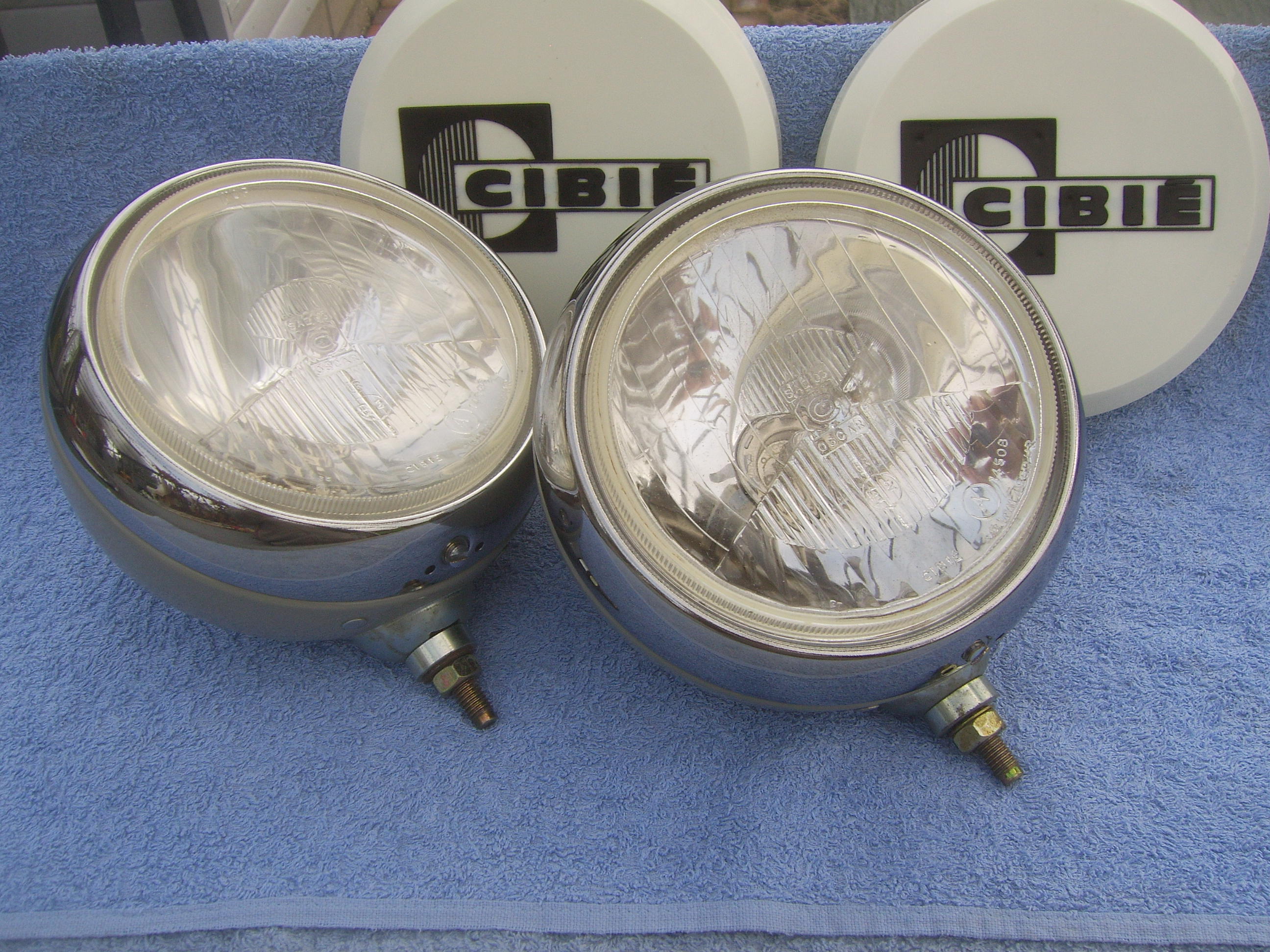 SOLD NOS Cibie Oscar Clear Driving Lights + Covers Miscellaneous