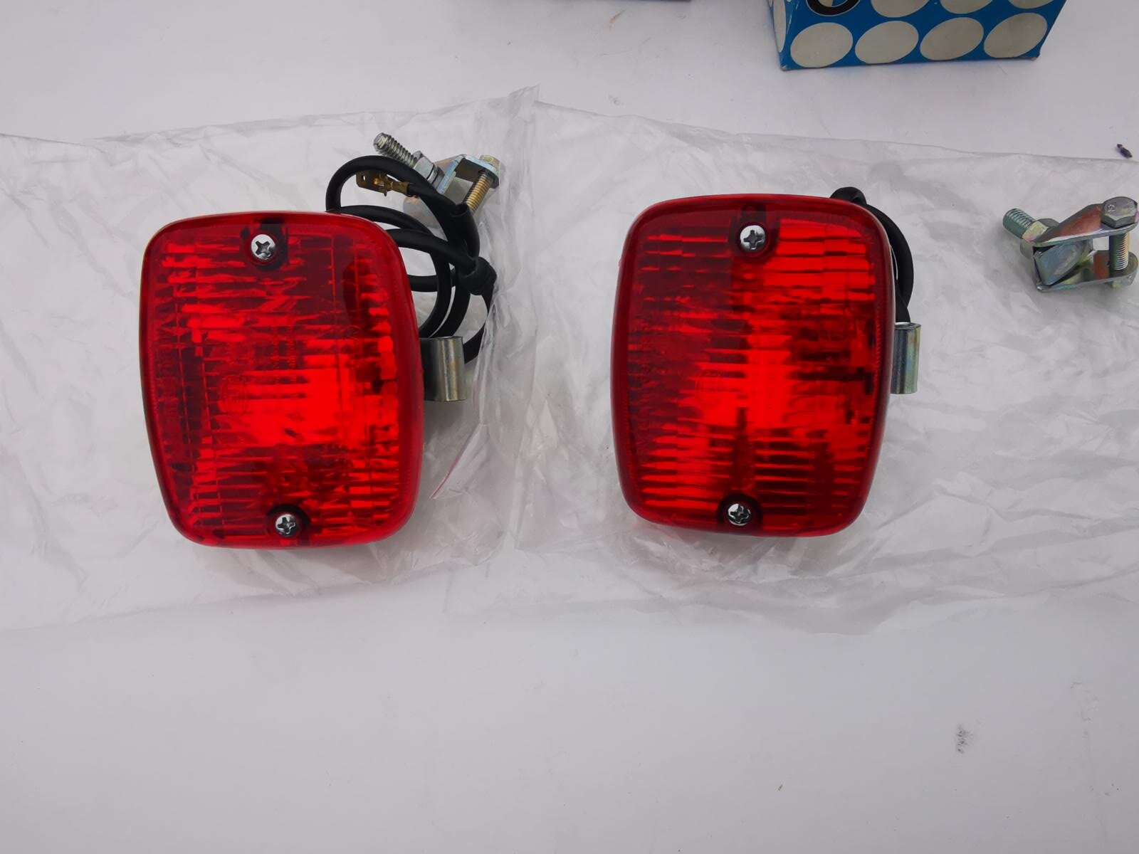 2x NOS Hella rear fog light, metal case, in original box ...