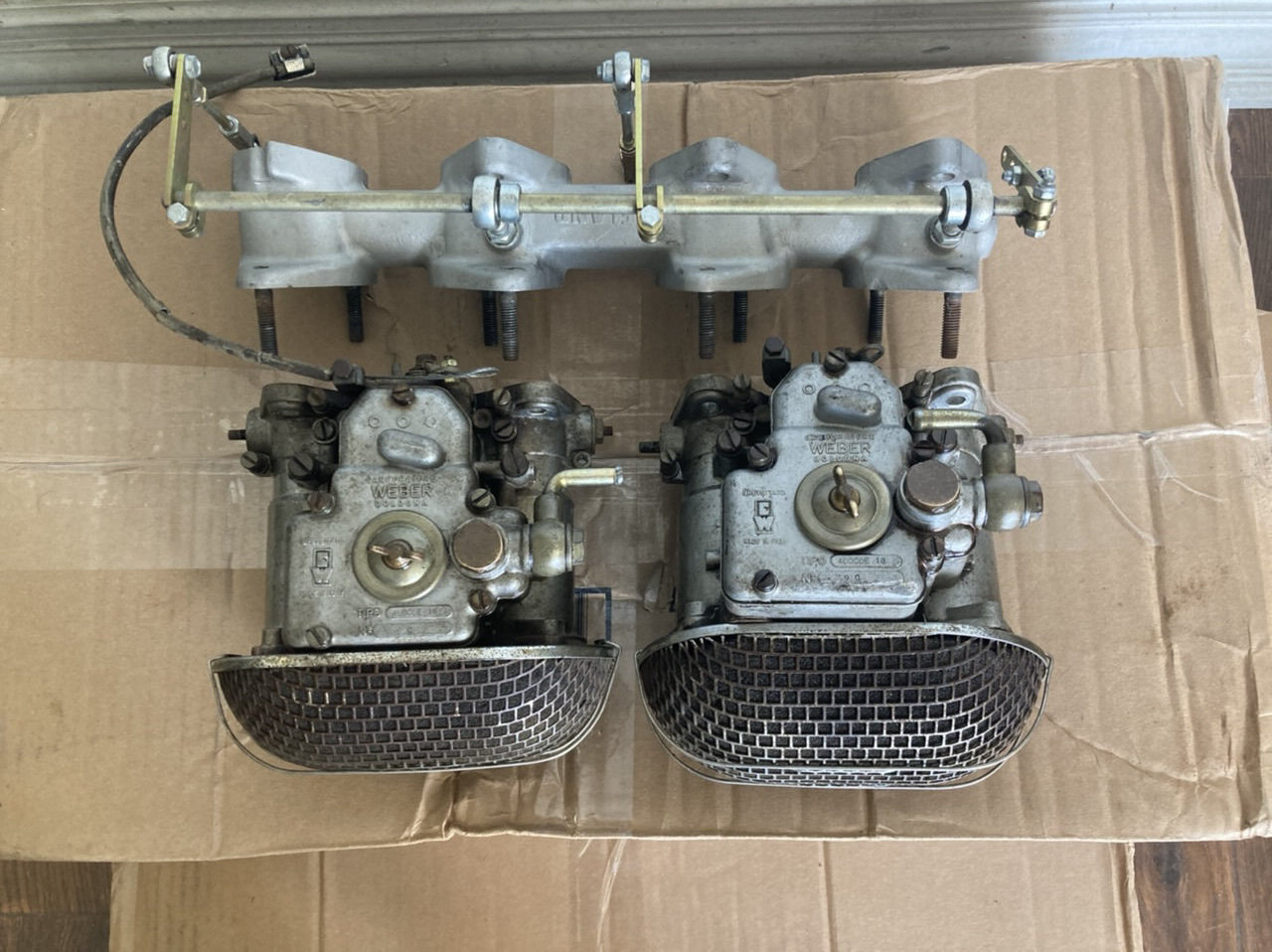 Genuine Weber Tipo Italy 40dcoe Sidedraft setup |﻿ Miscellaneous