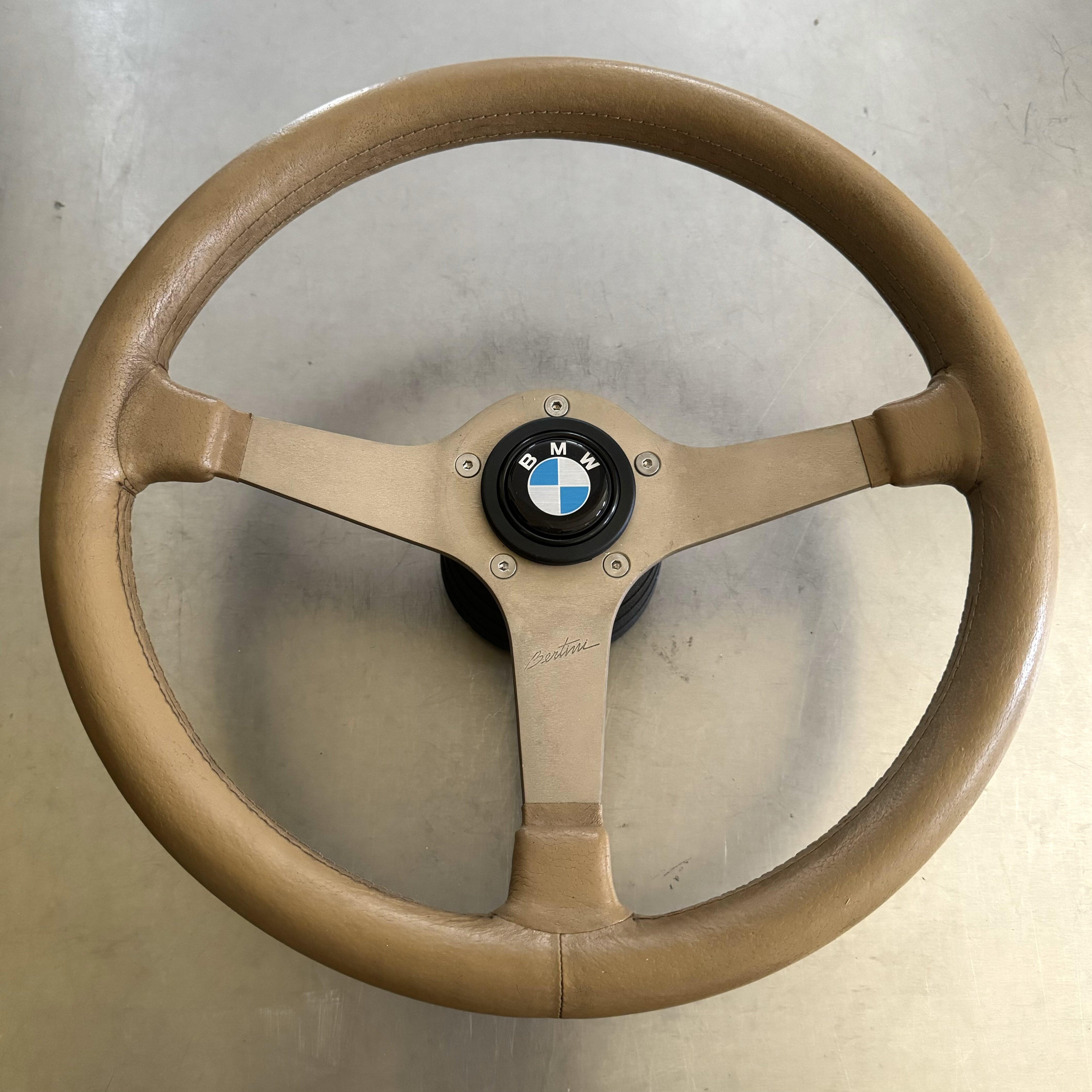 Vintage Bertini Leather Steering Wheel w/ BMW 2002 Hub |﻿ Suspension ...