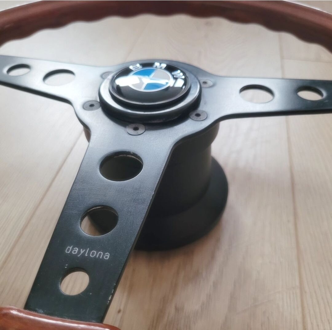 The Daytona Steering Wheel | Premium Black Leather & Graphite Spokes main image 1