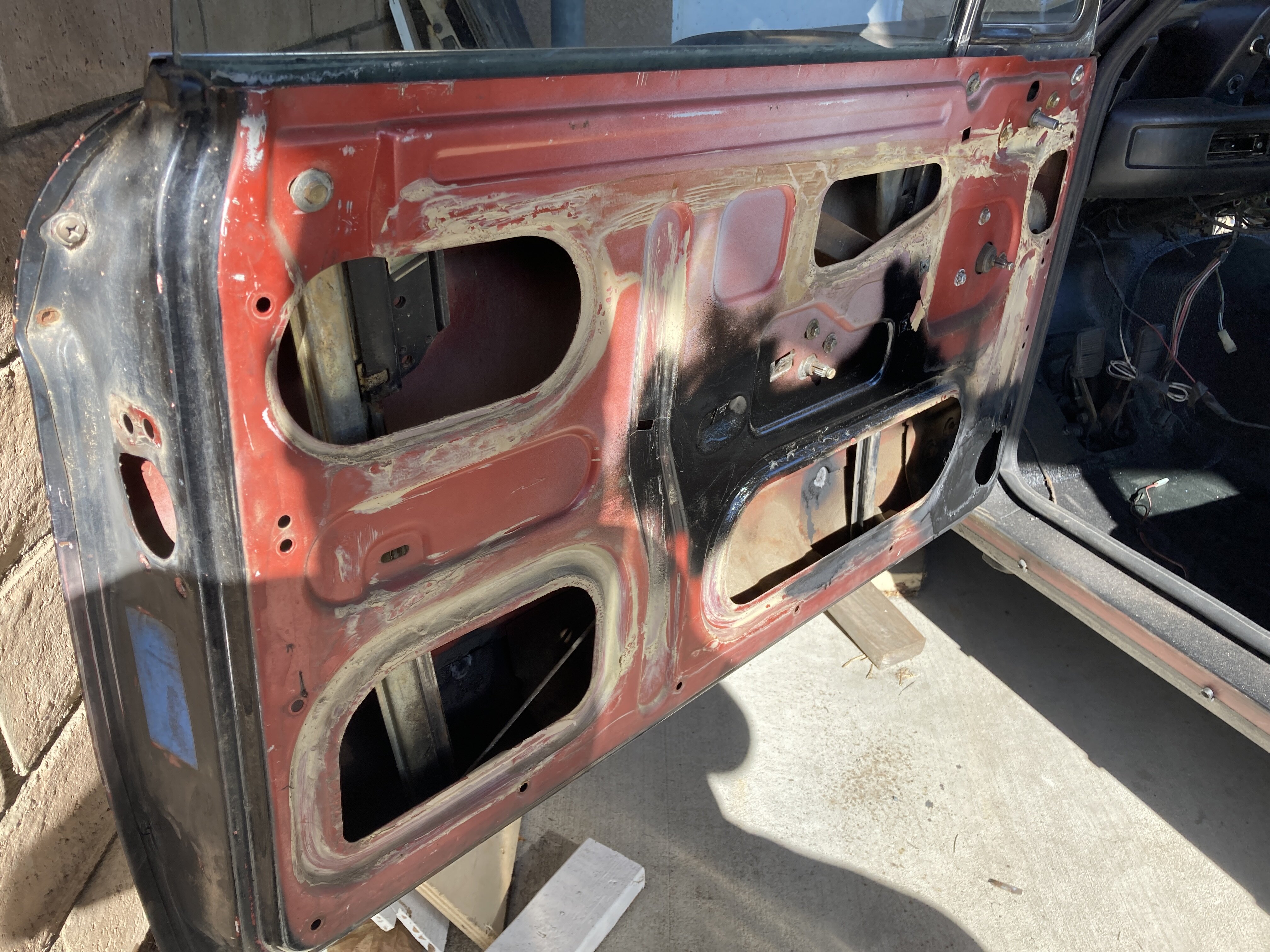 Doors - painted the jams - installed door cards & IE billet |﻿ BMW 2002 ...