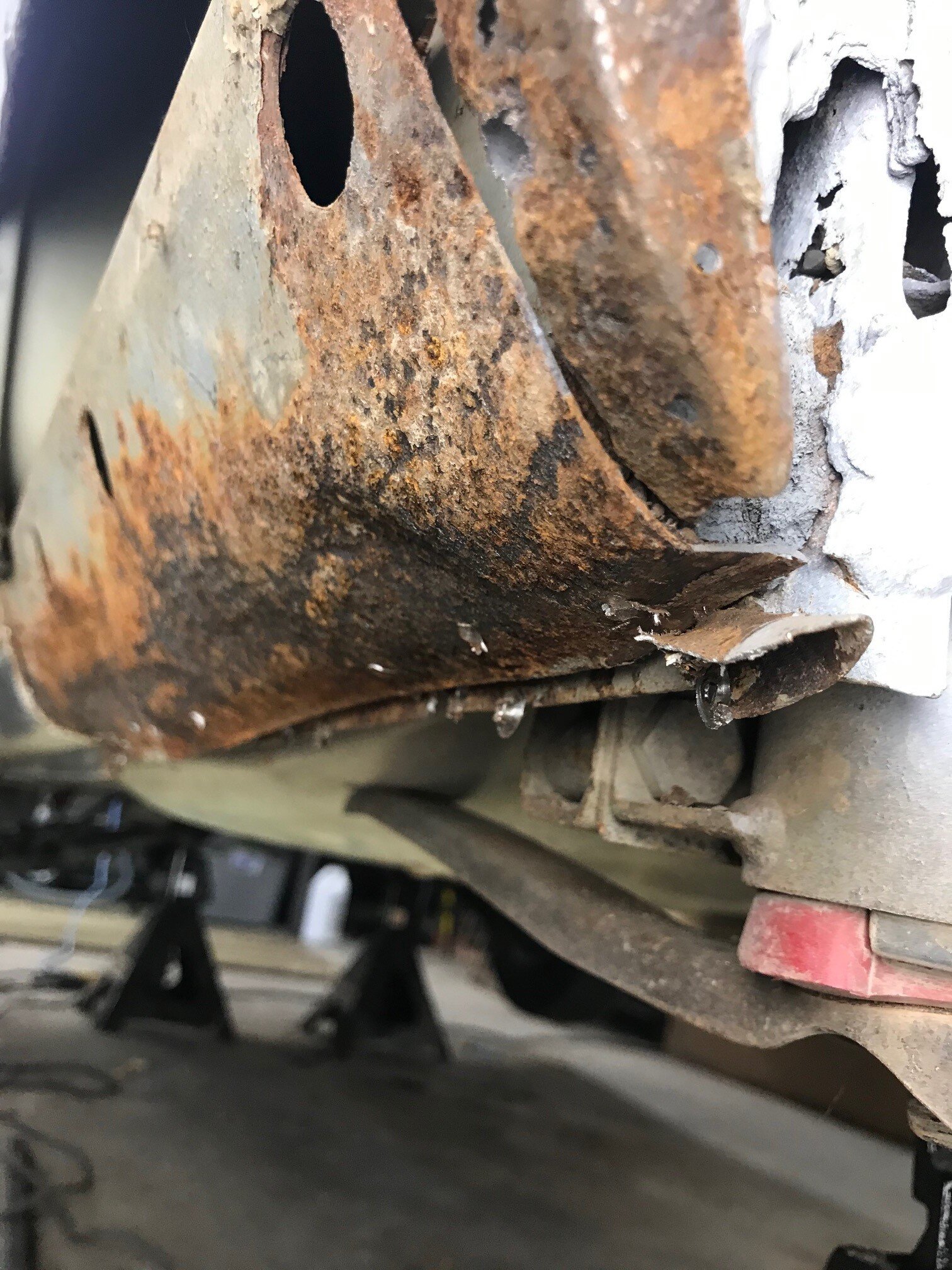 E26 Rusted Rocker On the first day: Rocker 'n' Roll - 2002 Rust Repair Journey - 2002FAQ