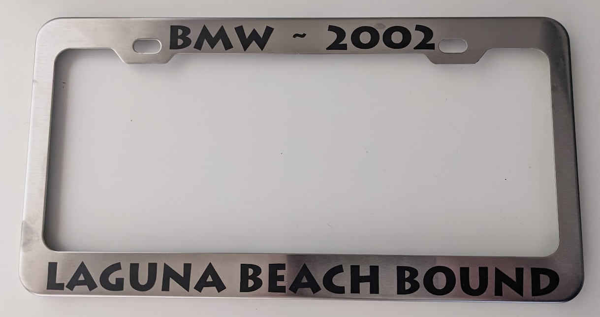 FREE: License plate vanity surround for California owner ...