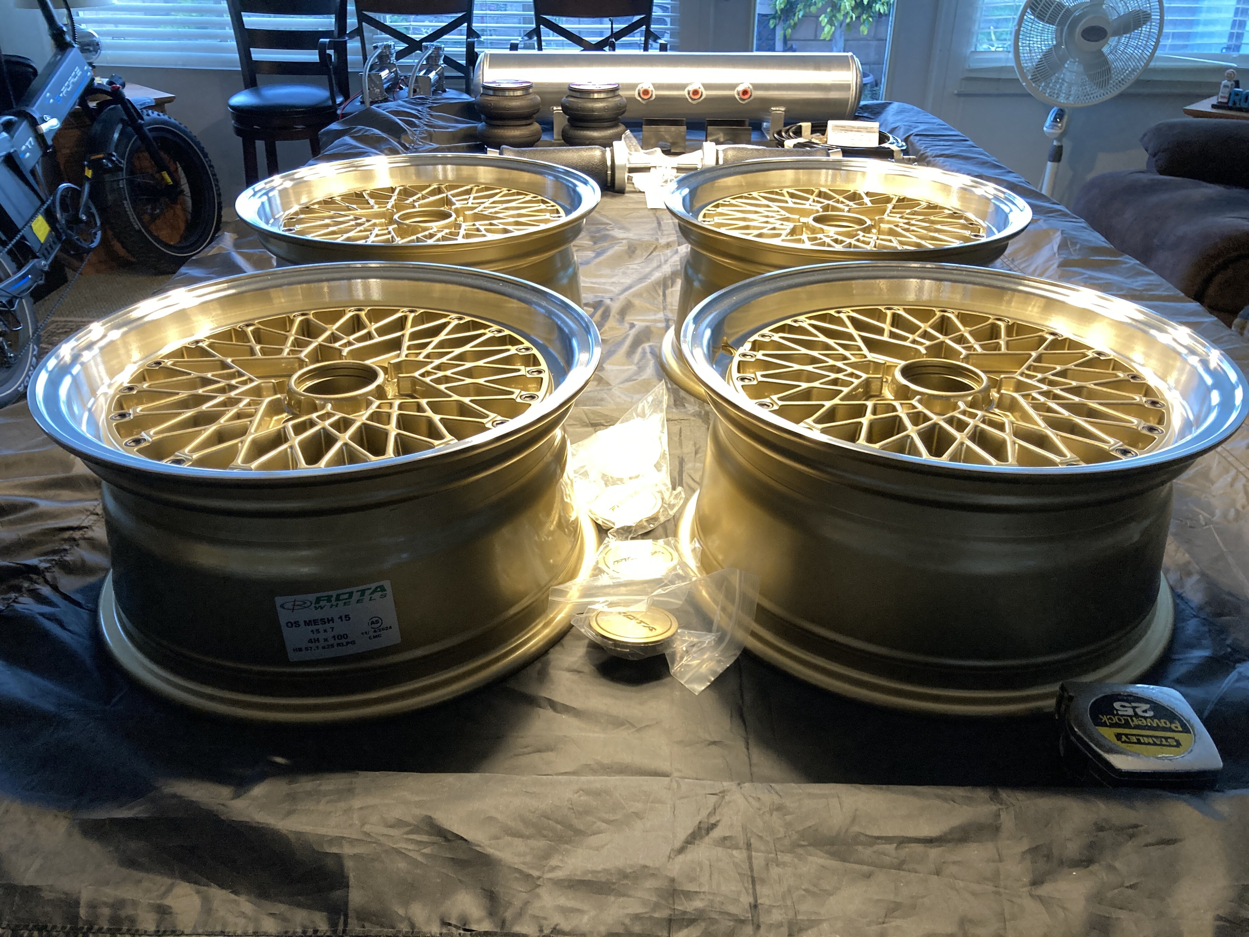 Rota OS Mesh rims and air suspension delivery day - BMW 2002 and other ...