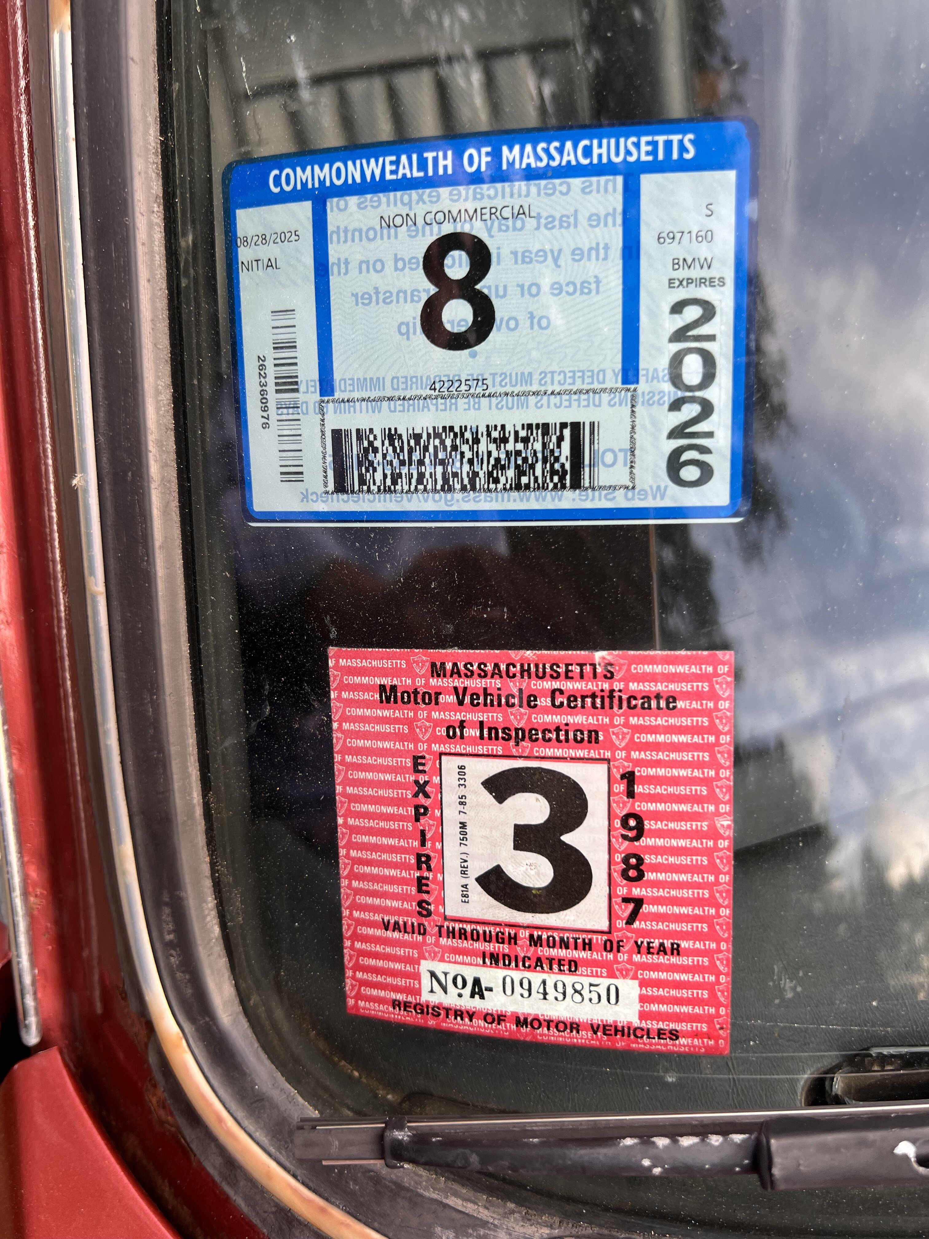 Ma Inspection Sticker Color Always a good day when the ‘02 passes inspection | BMW 2002 and other '02