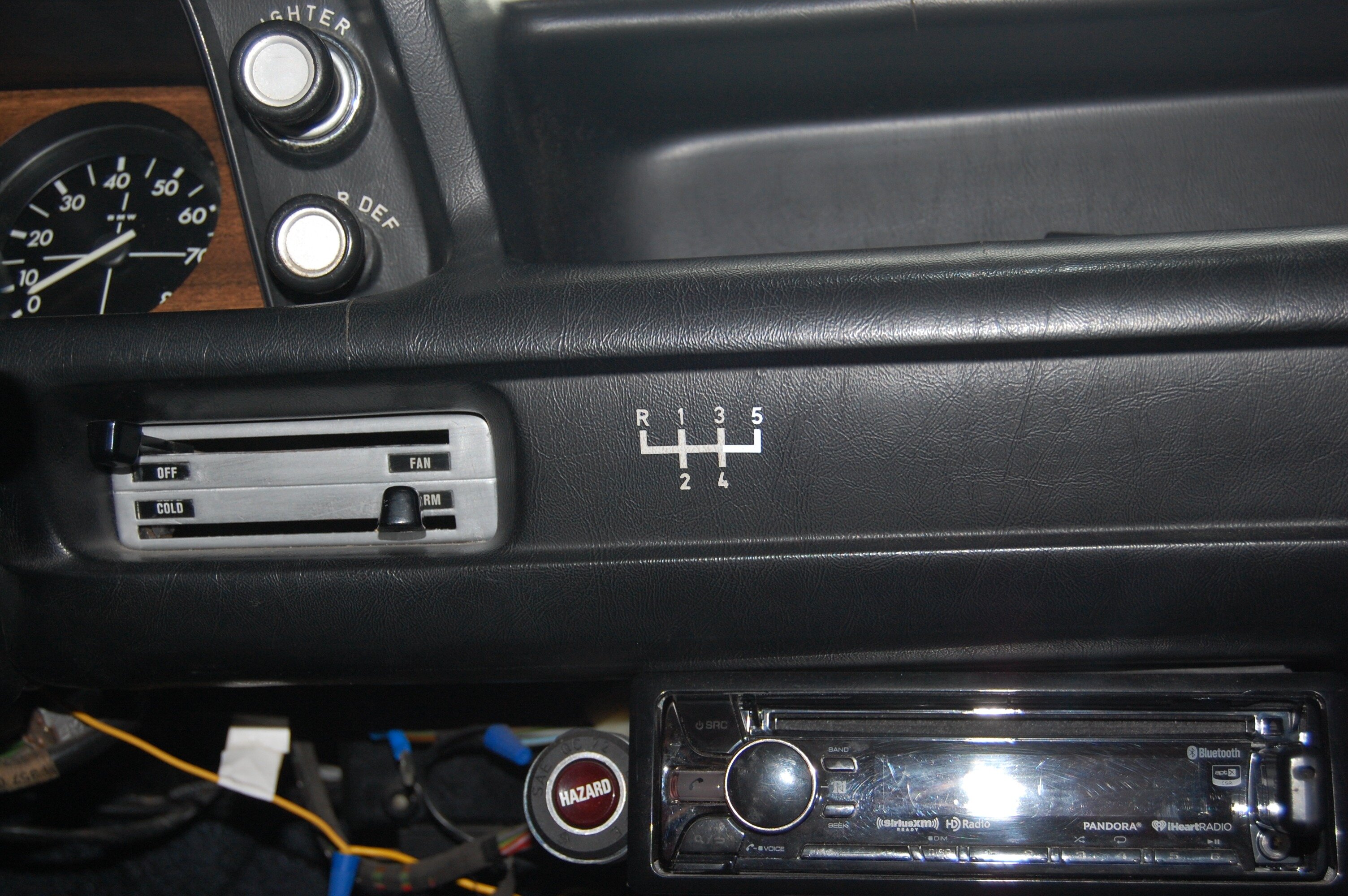 Five Speed Shift Dash Decal - BMW 2002 and other '02 - 2002FAQ